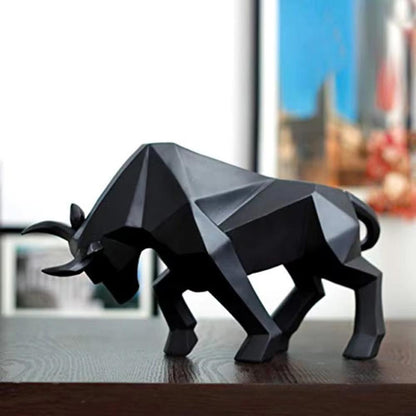 Decorative Figurines | Elegant Sculptural Charging Bull Figurine for a Touch of Artistic Flair - Luxyecs