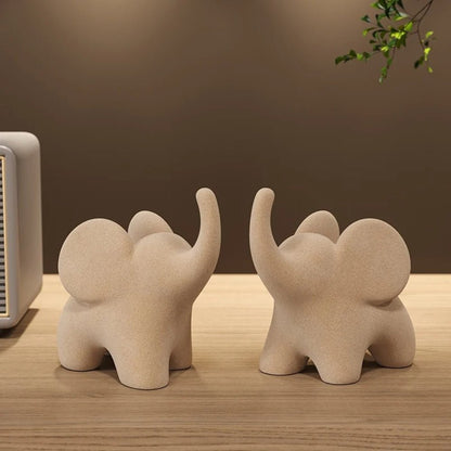 Decorative Figurines | Unique Resin Elephant Sculpture for a Whimsical Touch - Luxyecs