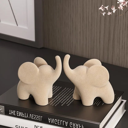 Decorative Figurines | Unique Resin Elephant Sculpture for a Whimsical Touch - Luxyecs