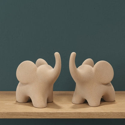 Decorative Figurines | Unique Resin Elephant Sculpture for a Whimsical Touch - Luxyecs