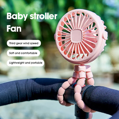 Luxyecs | Baby Stroller Mini Fan – Safe, Portable & Cute Octopus Design