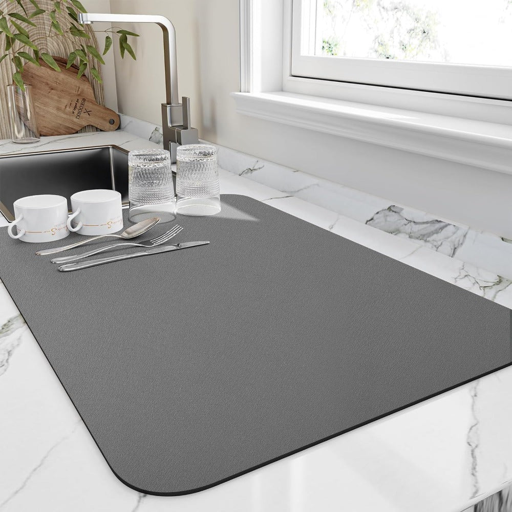 Dish Mat | Quick - Drying and Highly Absorbent Kitchen Essential - Luxyecs