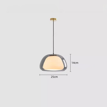 Modern Glass Pendant Light | Milk Glass Hanging Lamp