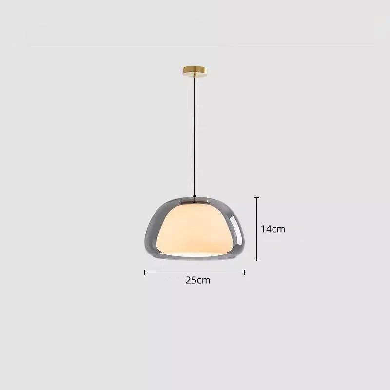 Modern Glass Pendant Light | Milk Glass Hanging Lamp