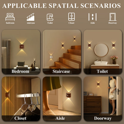 Wooden LED Wall Light | Modern Home Accent Lamp