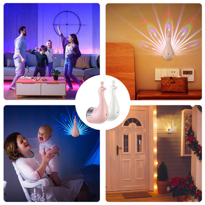 Peacock LED Night Lamp | Vibrant Wall