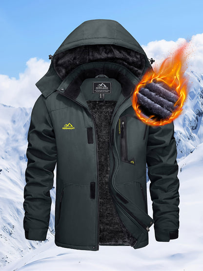 Men’s Winter Jacket | Outdoor Hooded Fleece-Lined Coat