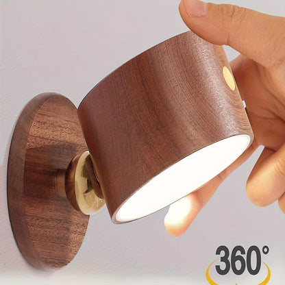 Wooden LED Wall Lamp | Contemporary Bedroom Lighting