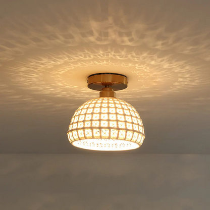 Nordic Ceramic Ceiling Lamp with Warm Glow