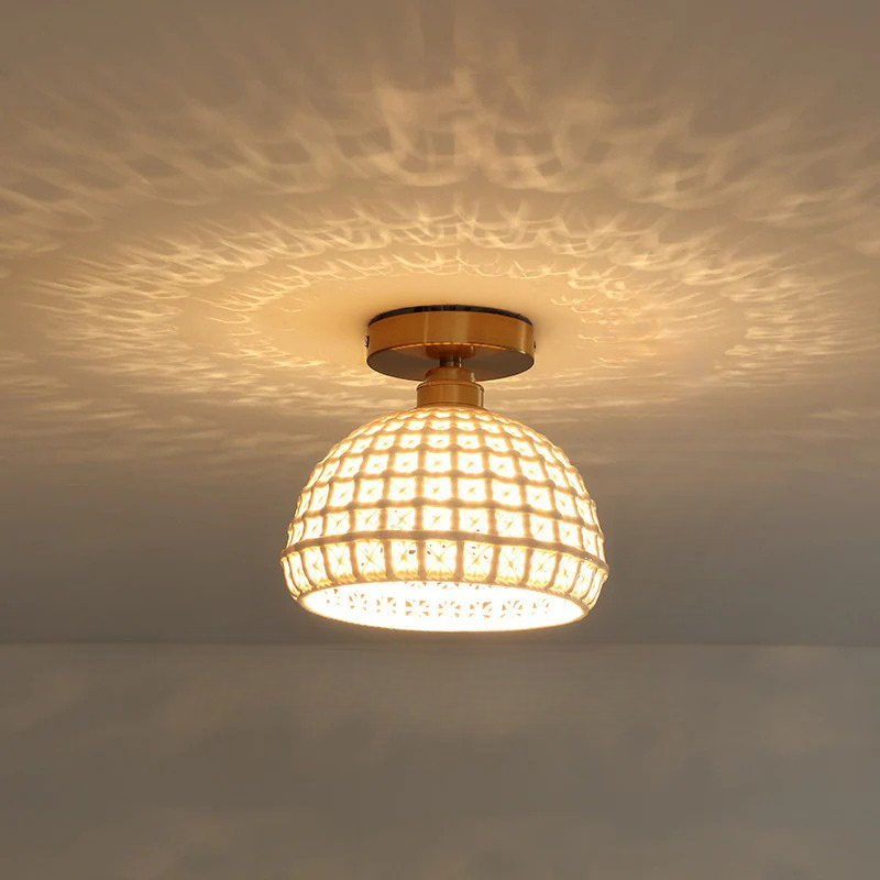 Nordic Ceramic Ceiling Lamp with Warm Glow