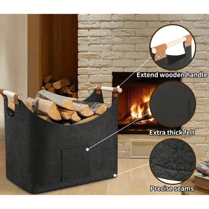 Firewood Log Carrier | Indoor Storage Holder - Luxyecs