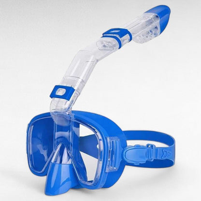 Foldable Snorkel Swim Mask – Easy Breathing and Crystal - Clear Underwater Vision - Luxyecs