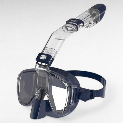 Foldable Snorkel Swim Mask – Easy Breathing and Crystal - Clear Underwater Vision - Luxyecs