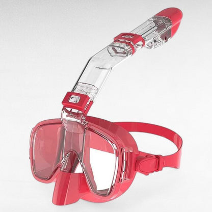 Foldable Snorkel Swim Mask – Easy Breathing and Crystal - Clear Underwater Vision - Luxyecs
