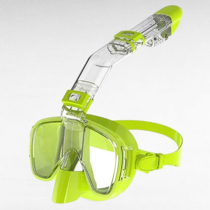 Foldable Snorkel Swim Mask – Easy Breathing and Crystal - Clear Underwater Vision - Luxyecs