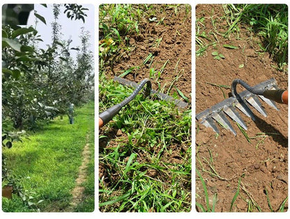Garden Weeding Rake | Handheld Soil Cultivating Tool - Luxyecs