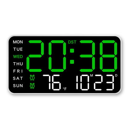 LED Digital Wall Clock | Large Display Time and Temperature