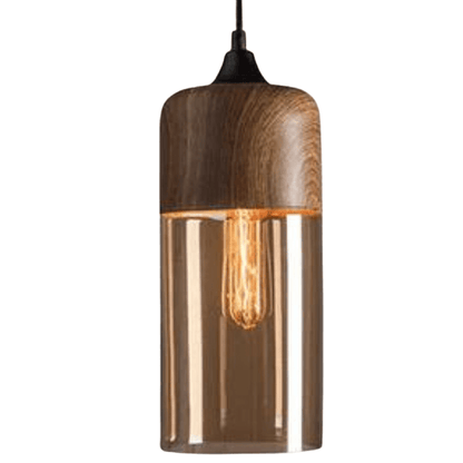 Hanging Ceiling Light Darkbrown Japandi | Interior Decor Lighting - Luxyecs