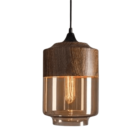 Hanging Ceiling Light Darkbrown Japandi | Interior Decor Lighting - Luxyecs