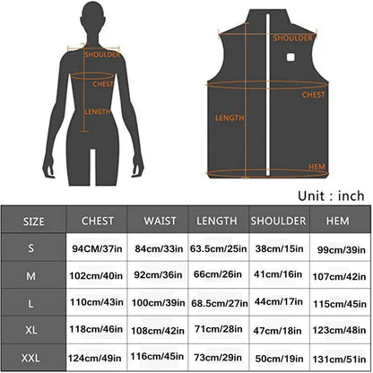 Heated Body Vest | Winter Warming Wear - Luxyecs