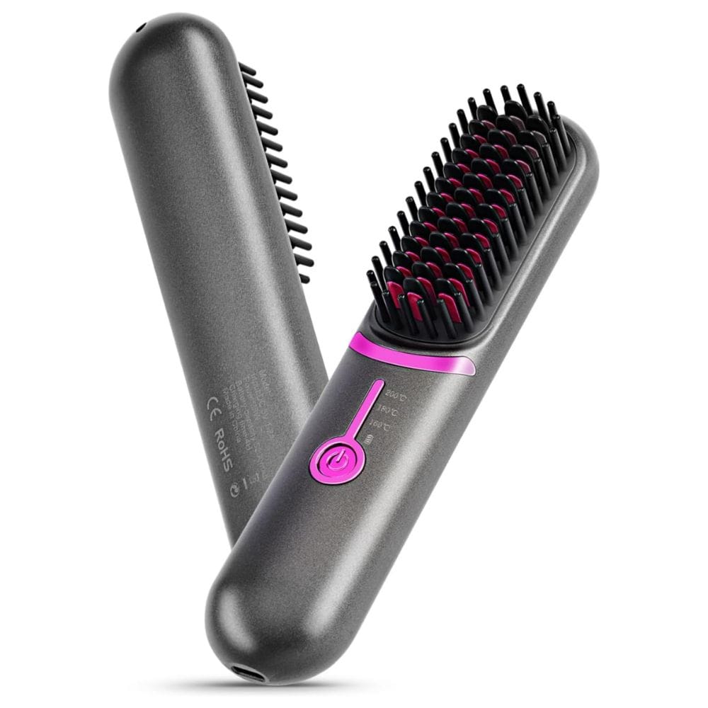 Heated Hair Brush | Smooth Straight Styling Tool - Luxyecs