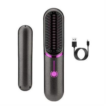 Heated Hair Brush | Smooth Straight Styling Tool - Luxyecs