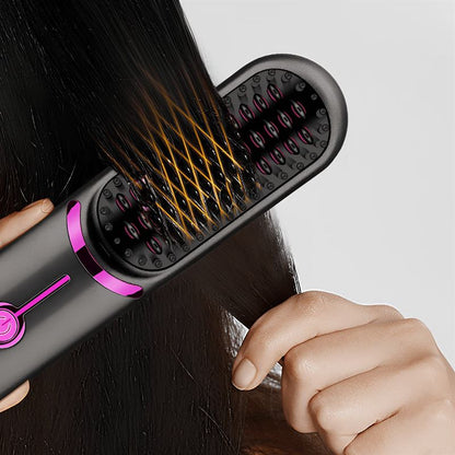 Heated Hair Brush | Smooth Straight Styling Tool - Luxyecs