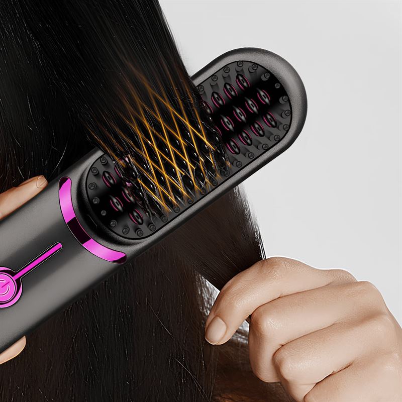 Heated Hair Brush | Smooth Straight Styling Tool - Luxyecs