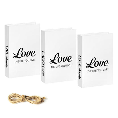 Home Decor | Charming Rustic Book Stack for Elegant Shelving - Luxyecs