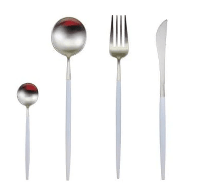 Cutlery Set | 24-Piece Stainless Steel Cutlery Collection in Gold and Silver