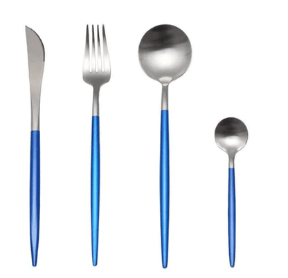 Cutlery Set | 24-Piece Stainless Steel Cutlery Collection in Gold and Silver