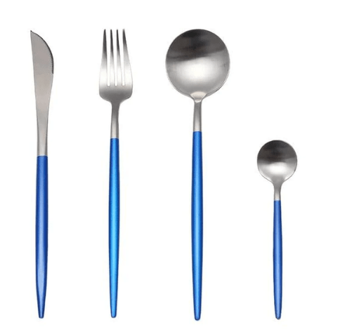 Cutlery Set | 24-Piece Stainless Steel Cutlery Collection in Gold and Silver