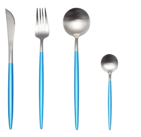 Cutlery Set | 24-Piece Stainless Steel Cutlery Collection in Gold and Silver