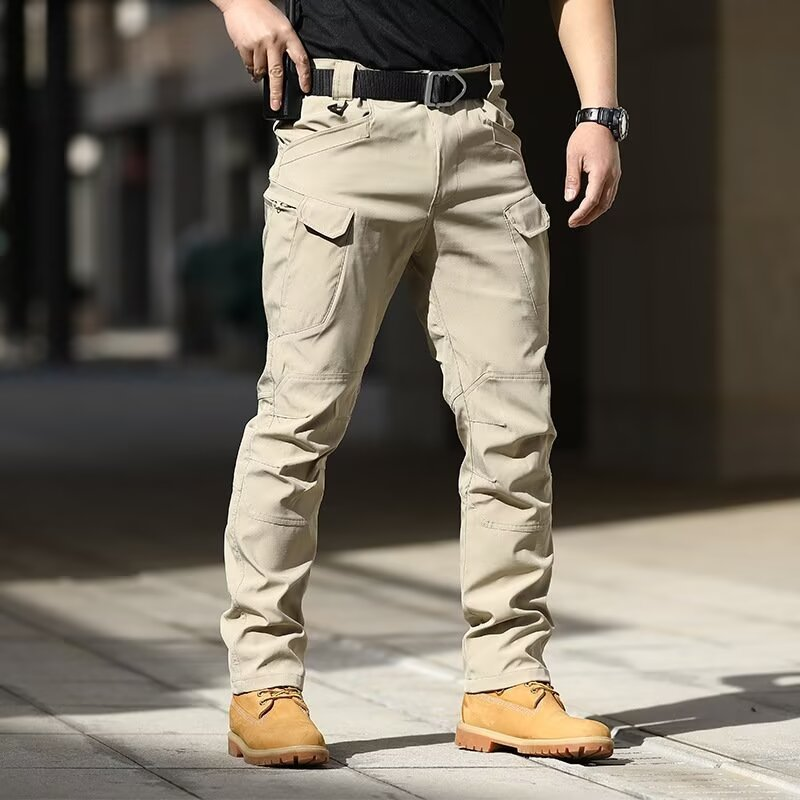Men's Utility Trousers - Slim Cut Cargo-Style Pants