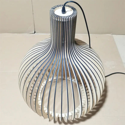 Rustic Wooden Pendant Lamp | Holland Design for Cozy and Elegant Home Decor