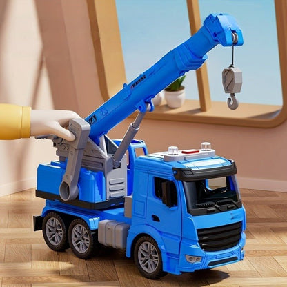 Kids Construction Crane Truck Toy | Realistic Lift Action - Luxyecs