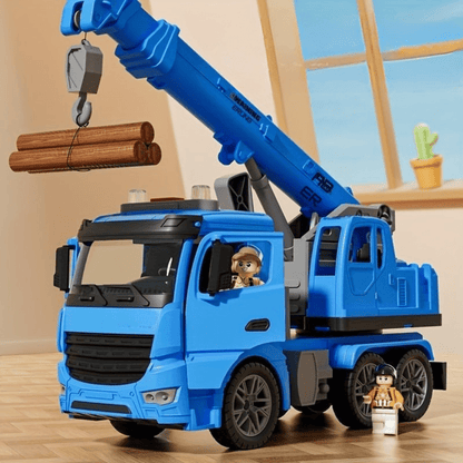 Kids Construction Crane Truck Toy | Realistic Lift Action - Luxyecs