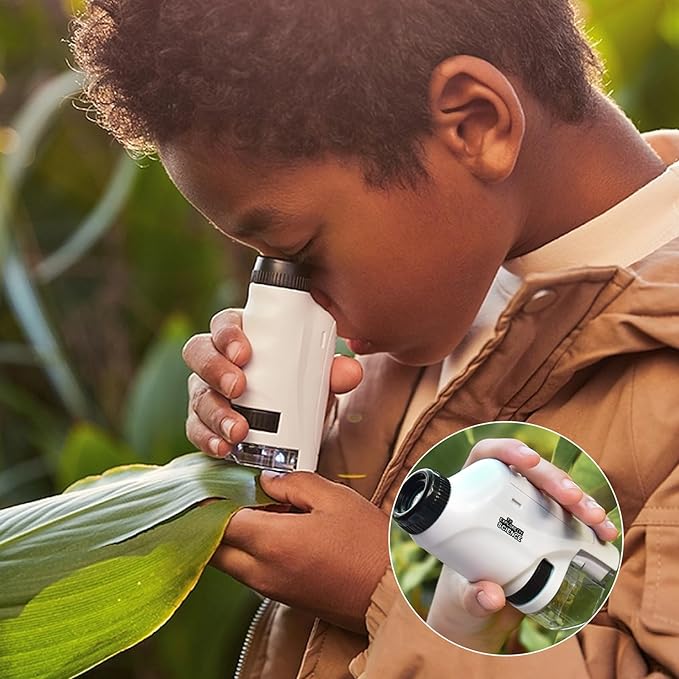 Kids’ Portable Microscope 60x - 120x Magnification Educational Toy Durable Child - Friendly - Luxyecs