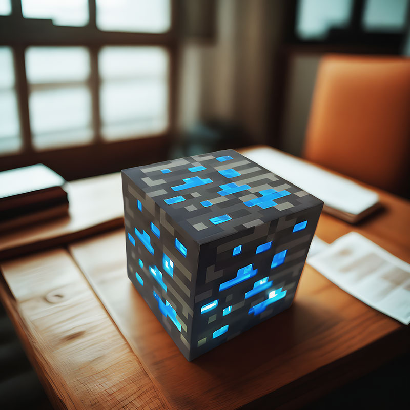 Blue LED Bedside Lamp – Modern & Serene Lighting