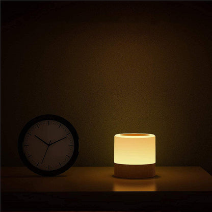 Wooden Touch Bedside Lamp – Warm & Natural Ambiance