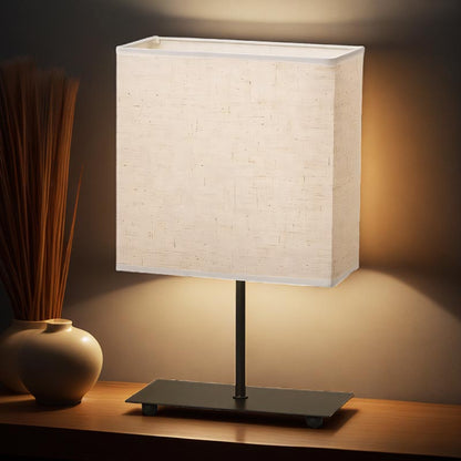White Square Shade Bedside Lamp – Practical & Elegant Adjustable Lighting
