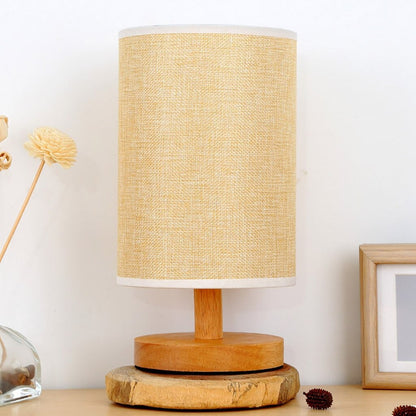 Scandinavian wooden bedside lamp