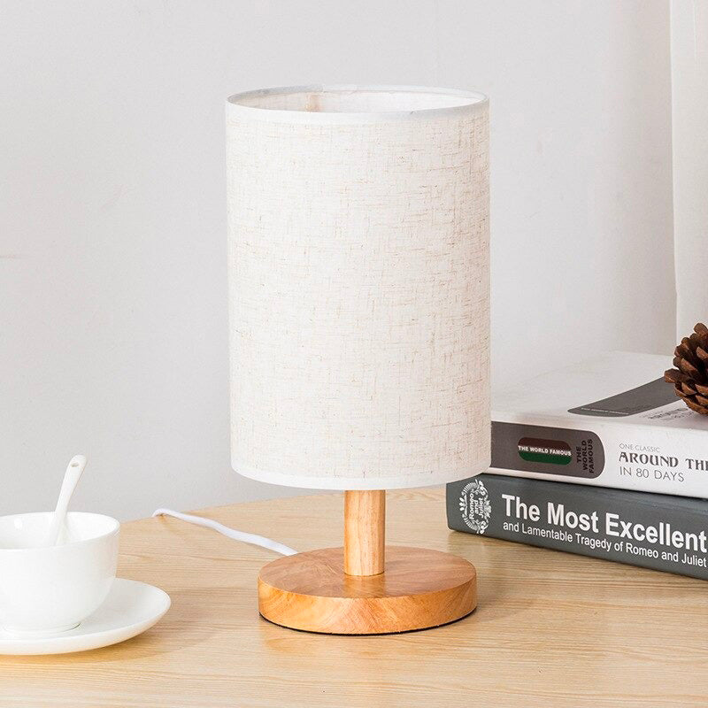 Scandinavian wooden bedside lamp