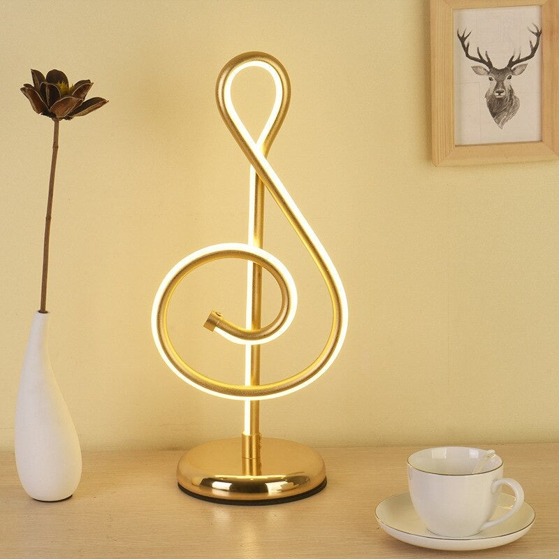 Original gold note enbedside lamp