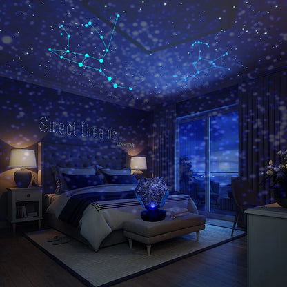 LED starry sky projector bedside lamp