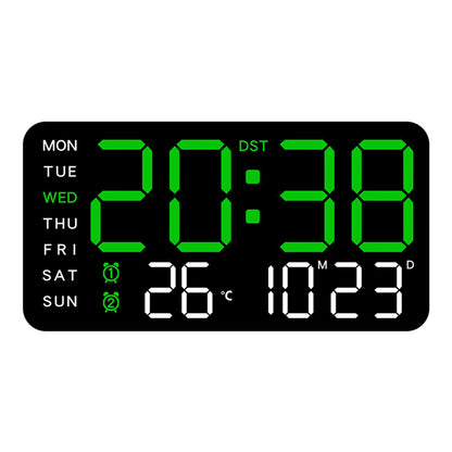 LED Digital Wall Clock | Large Display Time and Temperature