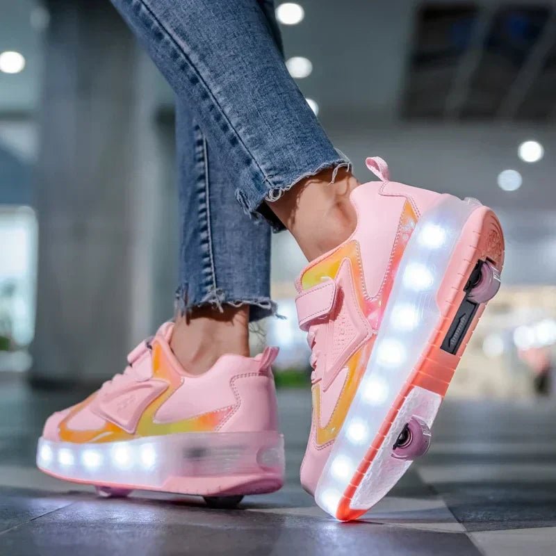 LED Roller Shoes for Children – Fun, Light - Up Wheels for Active Playtime - Luxyecs