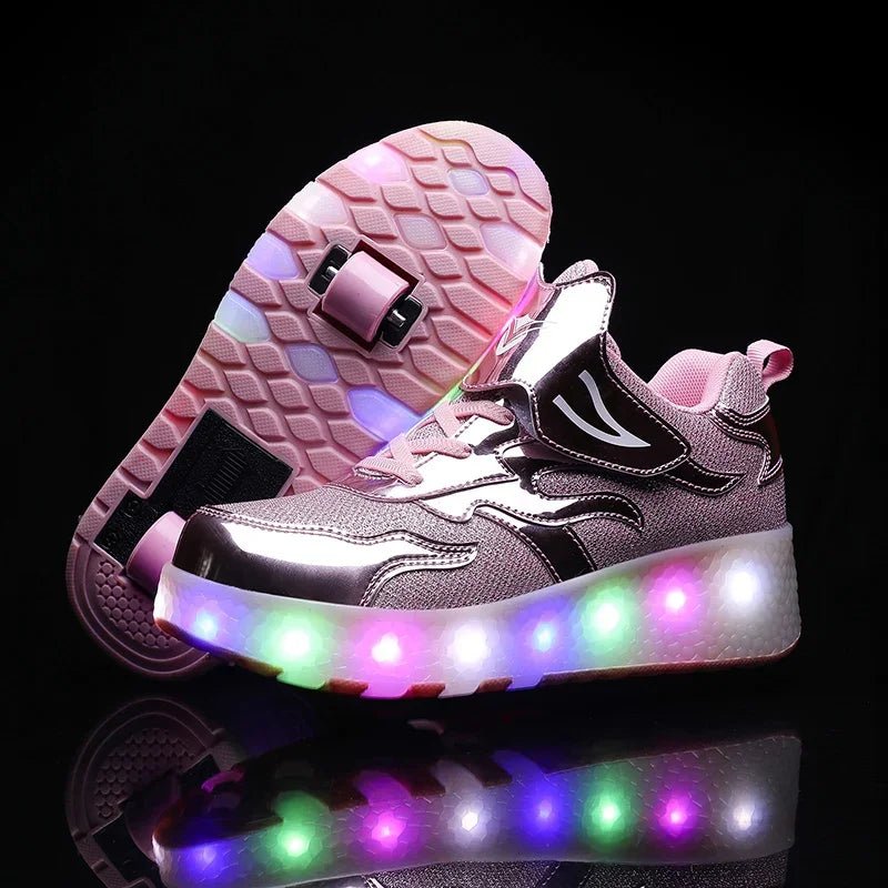 LED Roller Shoes for Children – Fun, Light - Up Wheels for Active Playtime - Luxyecs