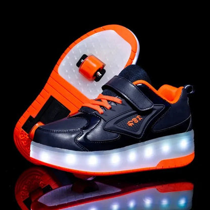 LED Roller Shoes for Children – Fun, Light - Up Wheels for Active Playtime - Luxyecs