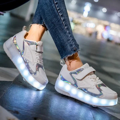 LED Roller Shoes for Children – Fun, Light - Up Wheels for Active Playtime - Luxyecs